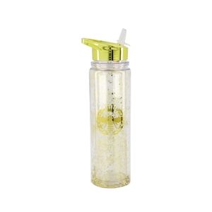 Queen Bee Glitter Flip Straw Water Bottle - Gold